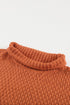 Oversized Chunky Batwing Long Sleeve Turtleneck Sweater